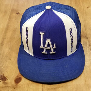 Vintage Los Angeles Dodgers Hat Snapback AJD Lucky Stripe 70s 80s MLB Baseball